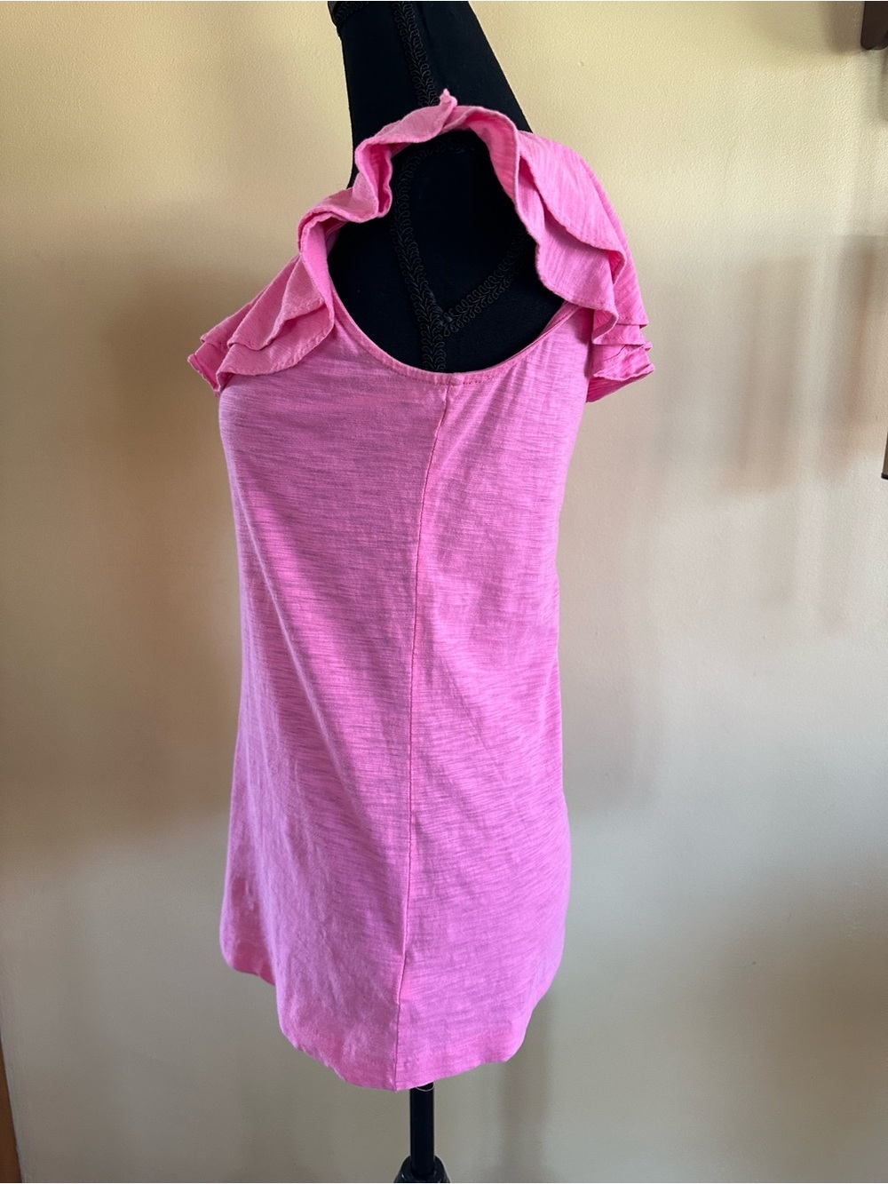 Lilly Pulitzer Wynne Ruffle Tank Cotton Pink Size Small - Picture 3 of 6